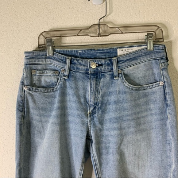 Rag & bone Womens light blue Dre low rise slim boyfriend jeans 27 - Picture 5 of 10